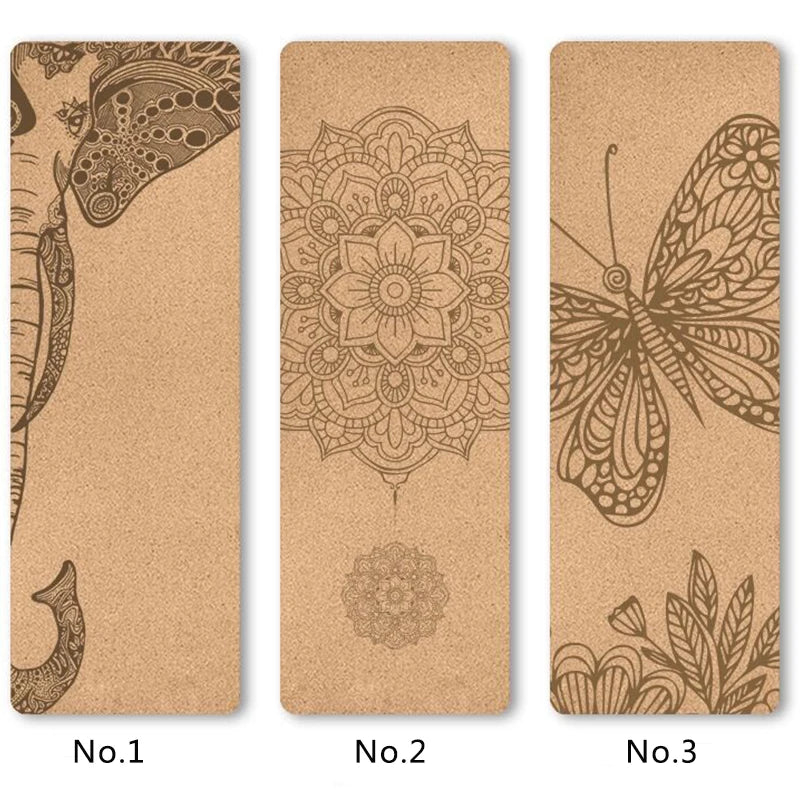 New Fashion Double Sides Non Slip High Elastic Cork Yoga Mat Fitness Gym Cushion Customized