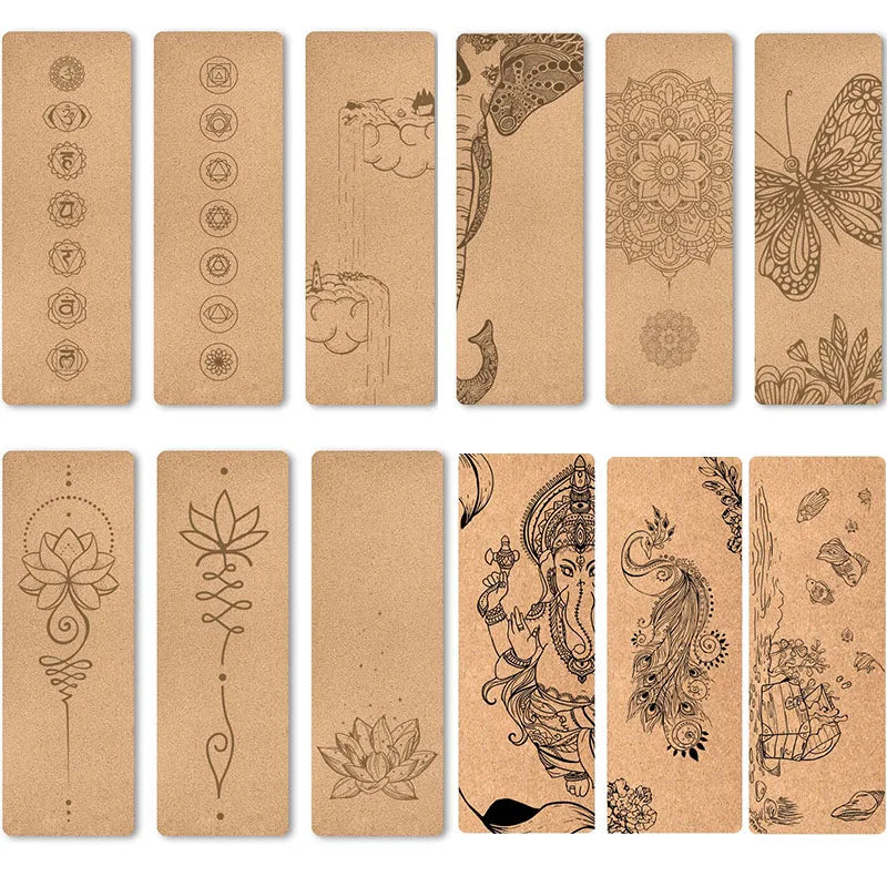 New Fashion Double Sides Non Slip High Elastic Cork Yoga Mat Fitness Gym Cushion Customized