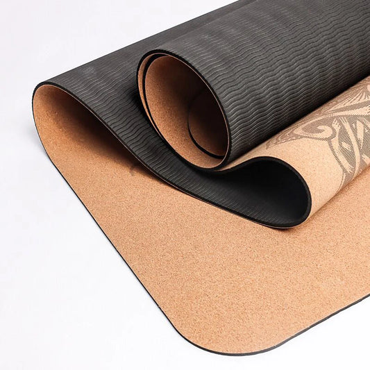 New Fashion Double Sides Non Slip High Elastic Cork Yoga Mat Fitness Gym Cushion Customized